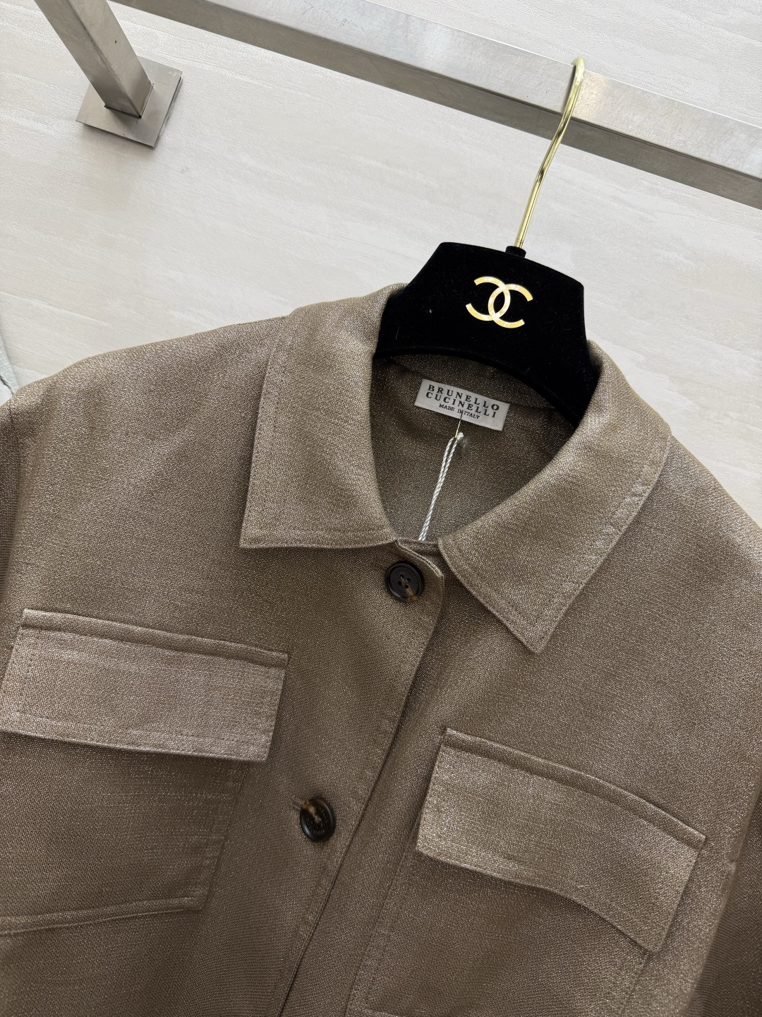 #Brunello Cucinell♡²⁶SS收腰工装夹克 把“低调奢华”焊在身上的一件！自带金棕细闪的