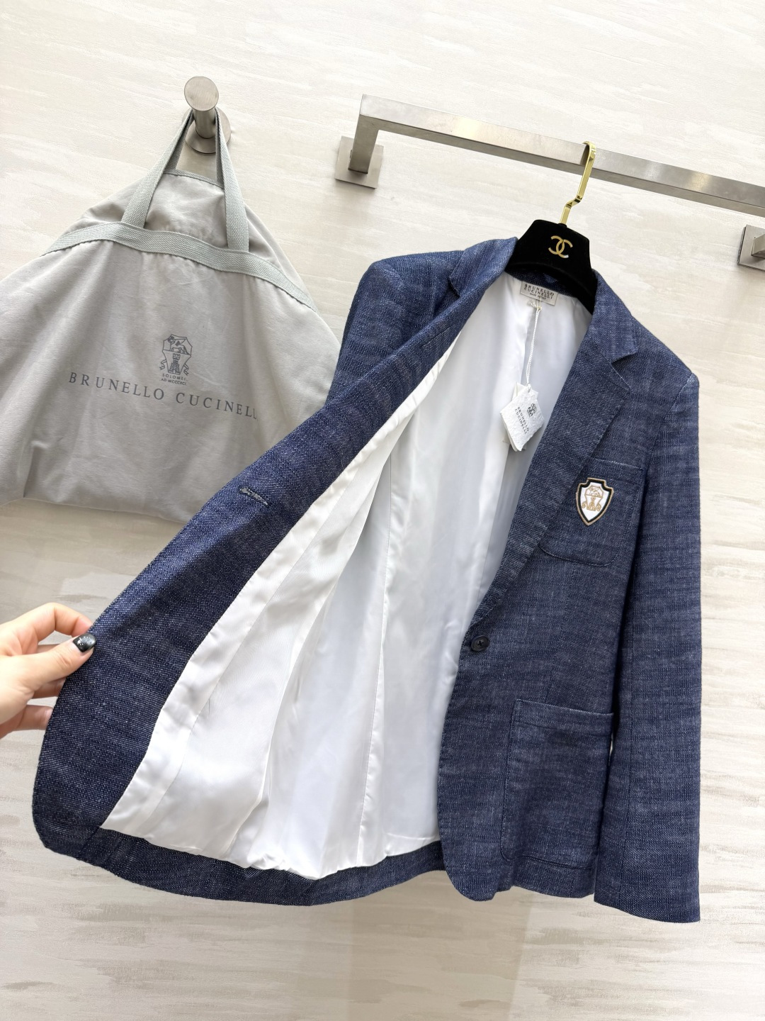 ✨Brunello Cucinell♡²⁶亚麻学院风西装✨高支亚麻混纺面料自带透气凉感 雾感牛仔蓝调 肌