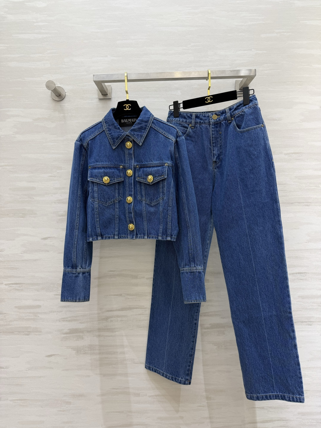 #Balmai♡²⁶复古水洗高腰阔腿牛仔裤✨ 把松弛感和大长腿焊在身上的神裤！经典水洗蓝自带复古滤镜 高