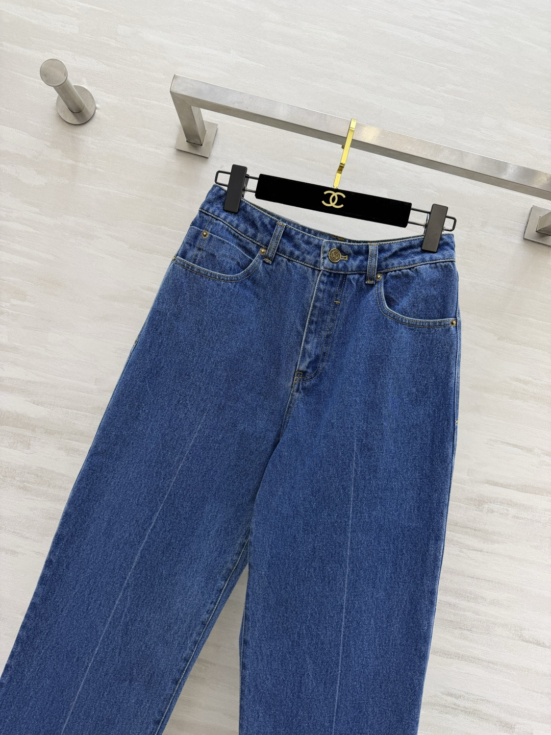 #Balmai♡²⁶复古水洗高腰阔腿牛仔裤✨ 把松弛感和大长腿焊在身上的神裤！经典水洗蓝自带复古滤镜 高