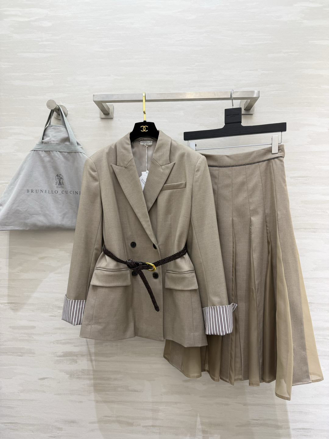 #Brunello Cucinell♡²⁶拼纱大摆半裙｜顶流的温柔氛围感✨BC这条半裙真的把「高级感」和