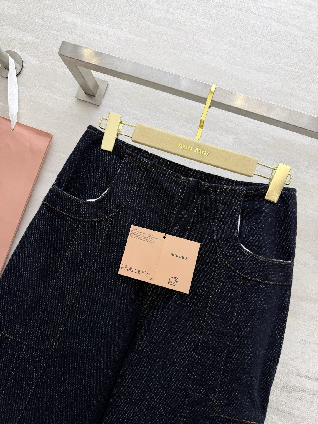 #MiuMi♡²⁶复古拼接阔腿牛仔裤 甜酷少女的长腿神器✨版型封神 高腰阔腿+立体拼接剪裁 秒变三七分大