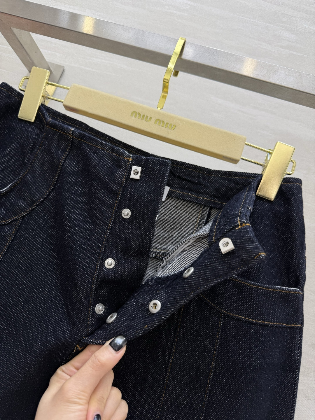 #MiuMi♡²⁶复古拼接阔腿牛仔裤 甜酷少女的长腿神器✨版型封神 高腰阔腿+立体拼接剪裁 秒变三七分大