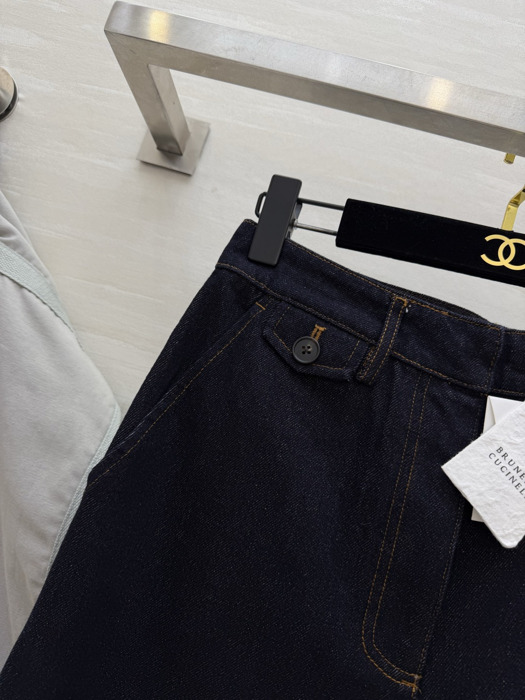 #Brunello Cucinell♡²⁶复古丹宁风直筒牛仔裤 松弛感天花板 藏青牛仔真的太会了！直筒裤