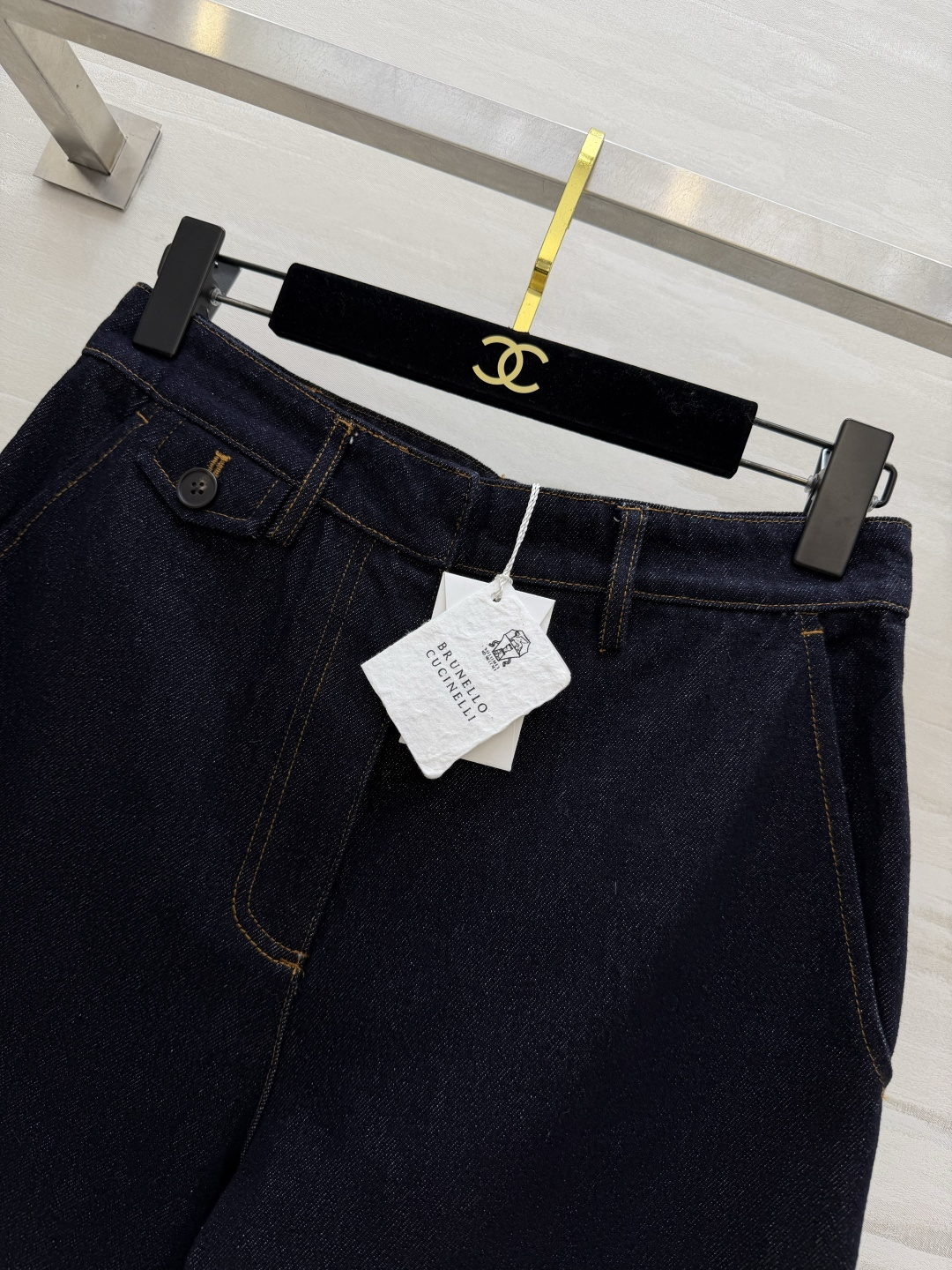 #Brunello Cucinell♡²⁶复古丹宁风直筒牛仔裤 松弛感天花板 藏青牛仔真的太会了！直筒裤