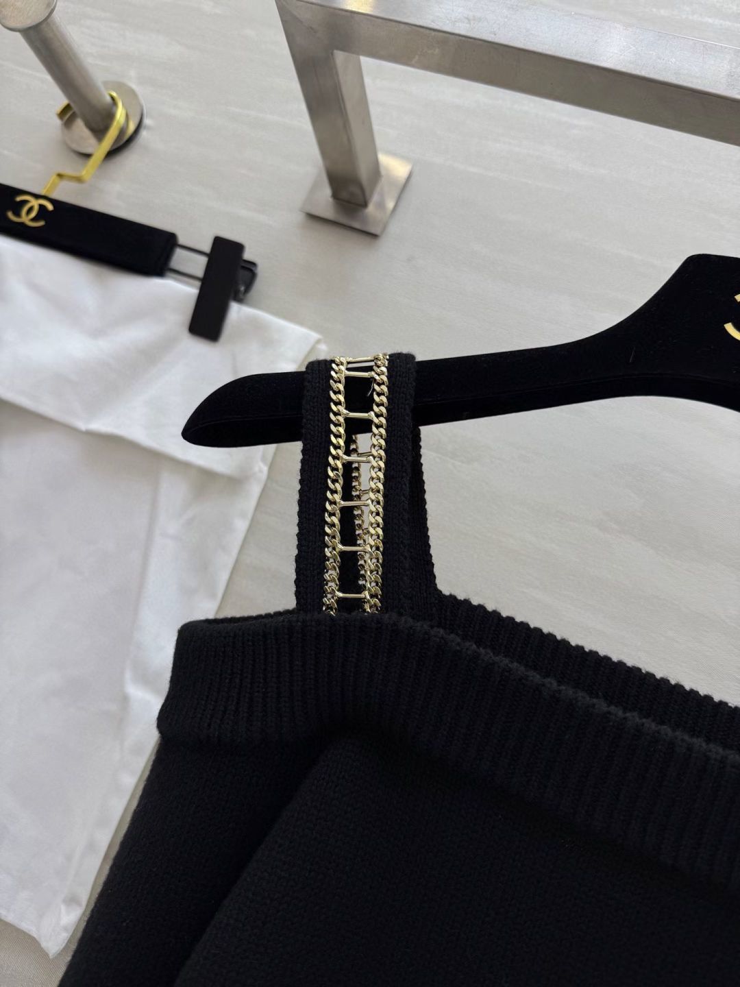 #Chane♡新款 中古系列 羊绒链条吊带毛衫 高品质定制 现货首发size：36/38/40（38码胸