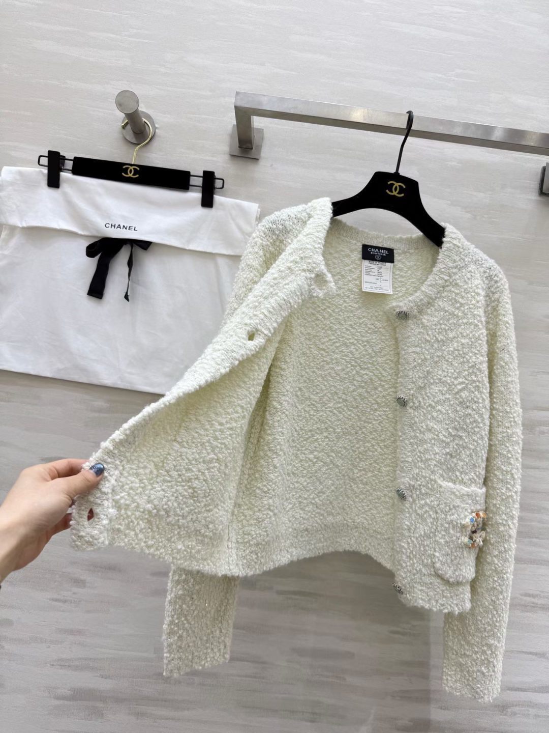 #Chane♡新款 羊毛亮片开衫外套 定制亮片纱线BulingBuling美爆了！高品质定制 现货首发s