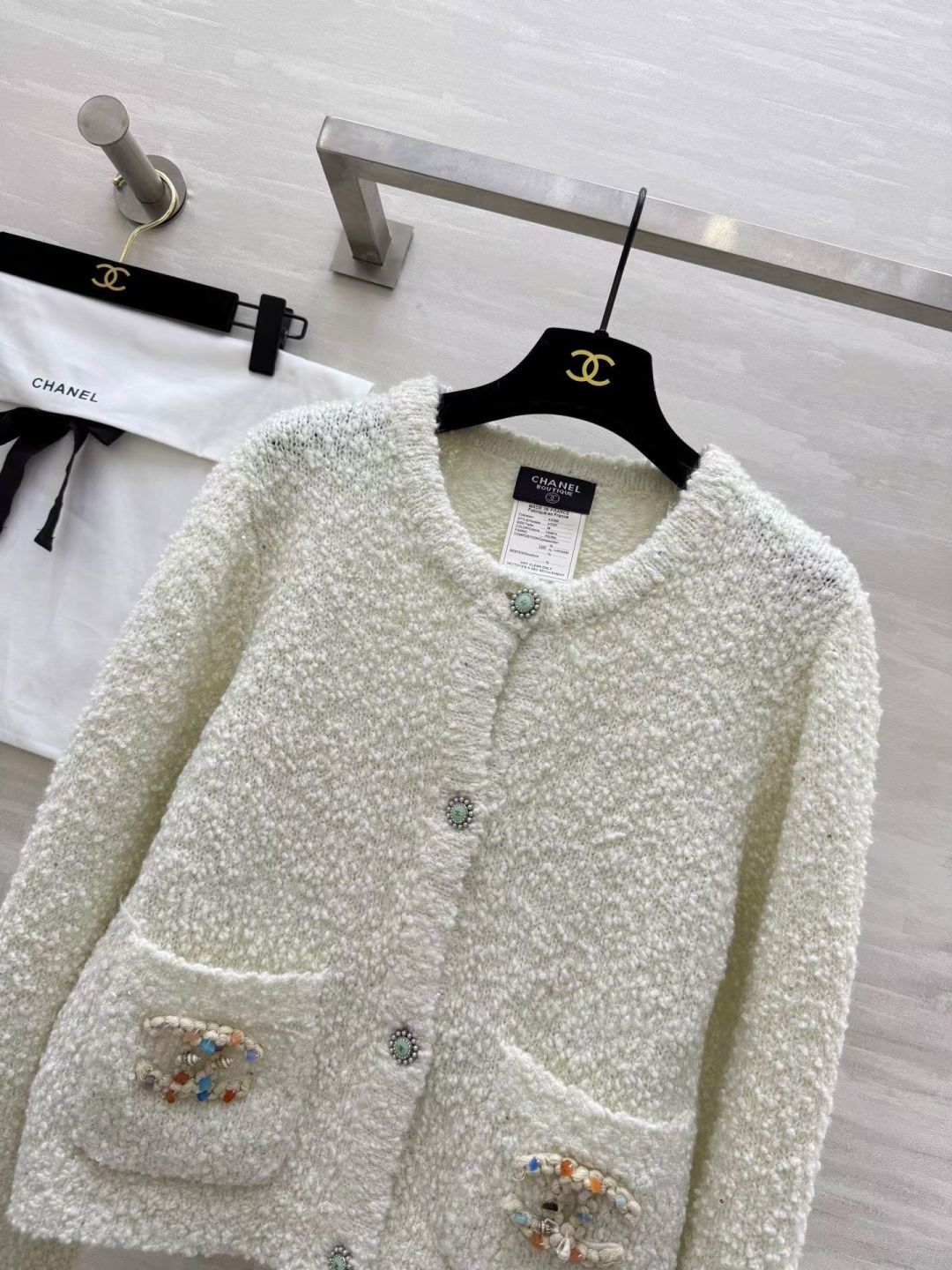 #Chane♡新款 羊毛亮片开衫外套 定制亮片纱线BulingBuling美爆了！高品质定制 现货首发s