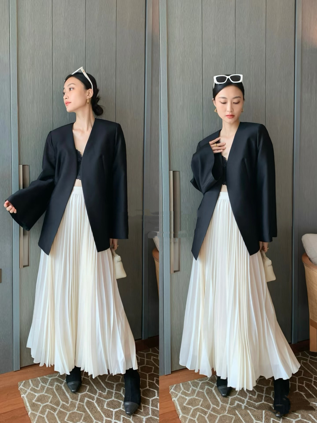 #Dio♡百褶半裙｜永不过时的优雅这条百褶半裙真的是衣橱里的「万金油」单品！垂坠感满分的面料 走路自带飘