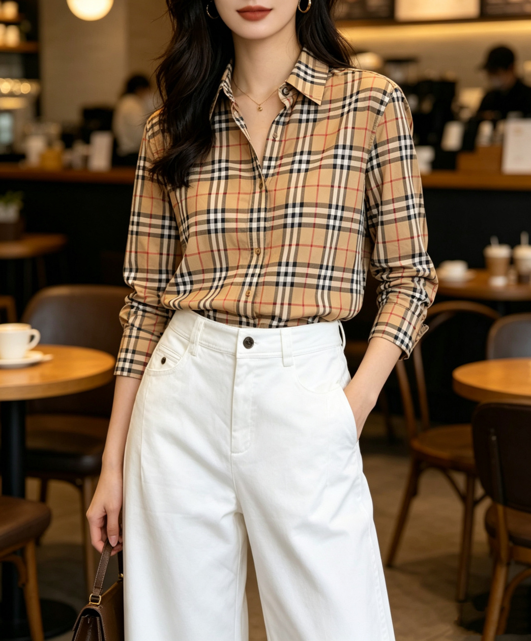 #Burberr²⁶直筒裤 黑白双色经典永存 黄金裤长｜修饰腿型一绝 小个子也能轻松驾驭 利落阔腿剪裁｜