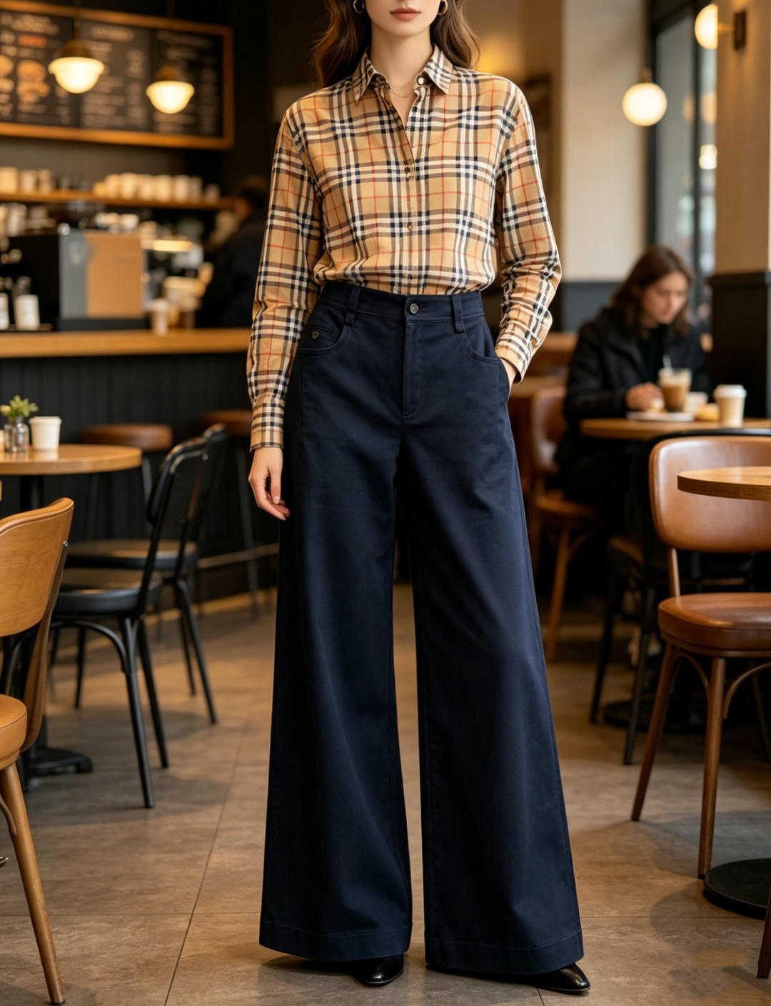 #Burberr²⁶直筒裤 黑白双色经典永存 黄金裤长｜修饰腿型一绝 小个子也能轻松驾驭 利落阔腿剪裁｜