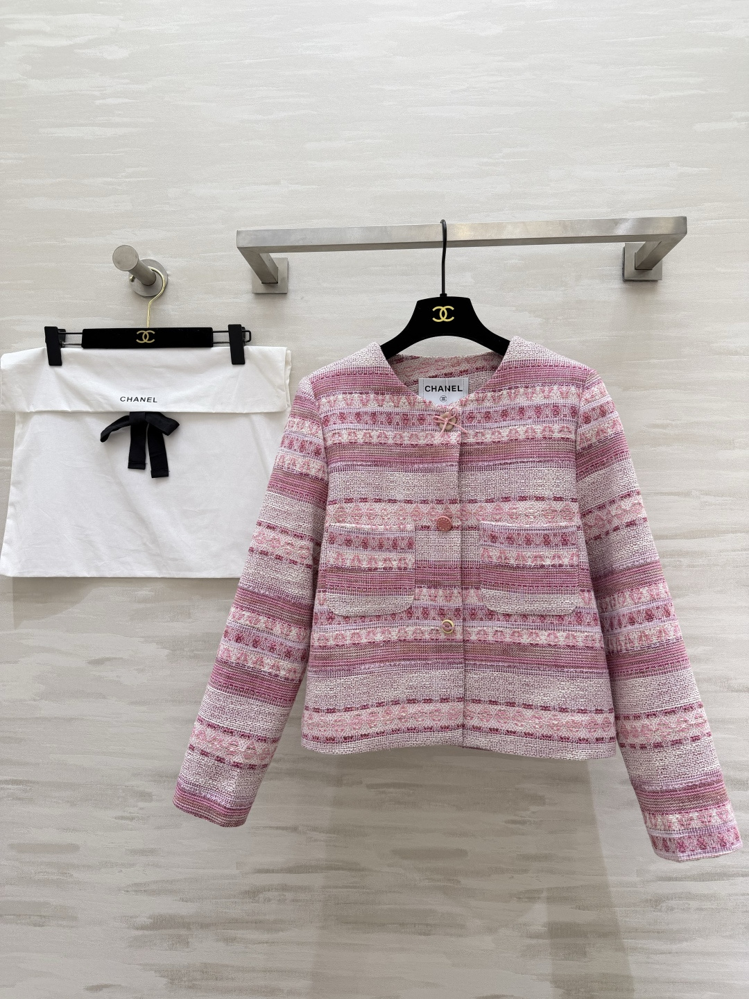 #Chane♡²⁶温柔精致风 编织花呢外套 粉调温柔 蓝调清冷 粗花呢肌理自带高级感 经典香风永不过时 