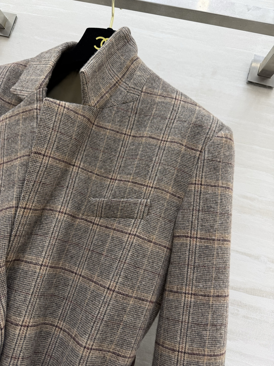 #Brunello Cucinell♡²⁶格纹西装 复古棕调格纹自带新贵氛围感 混纺面料软糯又挺括 附赠