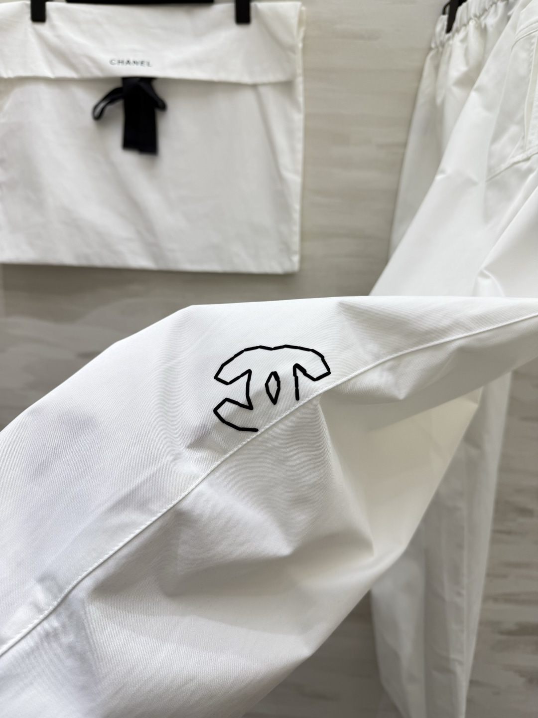 #Chane♡²⁶春夏新款 中古系列抽绳弹力阔腿裤 高品质定制 现货首发size：36/38/40（36