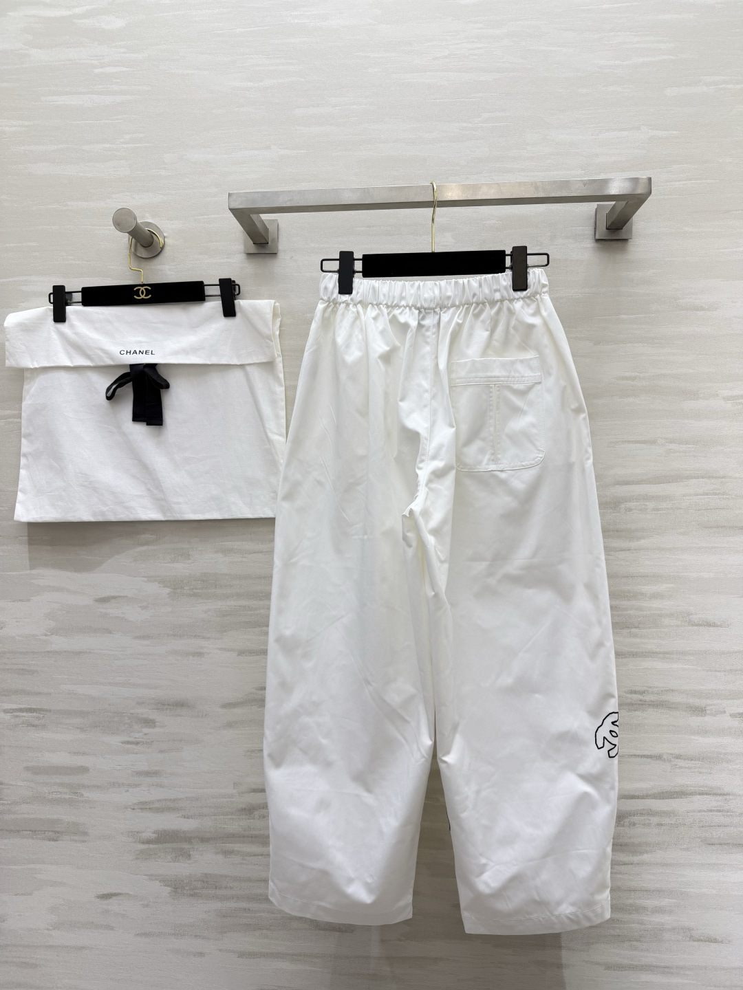 #Chane♡²⁶春夏新款 中古系列抽绳弹力阔腿裤 高品质定制 现货首发size：36/38/40（36