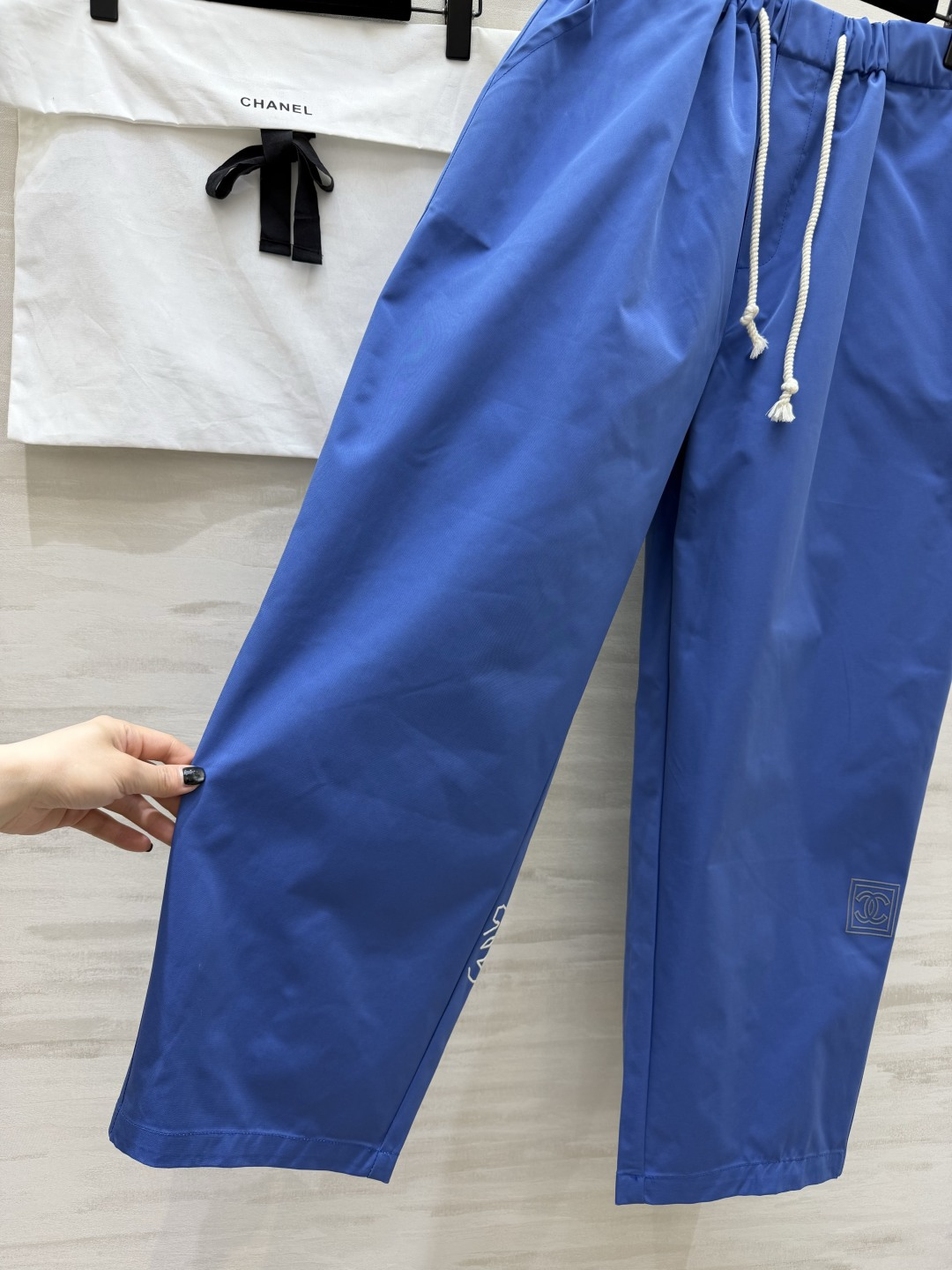 #Chane♡²⁶春夏新款 中古系列抽绳弹力阔腿裤 高品质定制 现货首发size：36/38/40（36