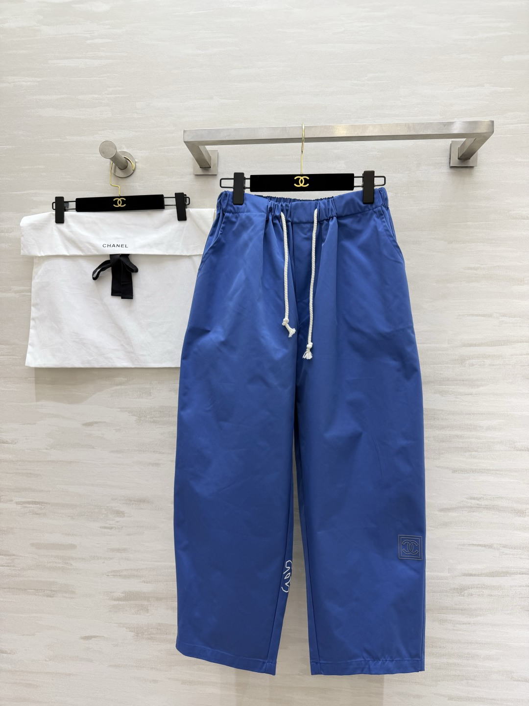 #Chane♡²⁶春夏新款 中古系列抽绳弹力阔腿裤 高品质定制 现货首发size：36/38/40（36