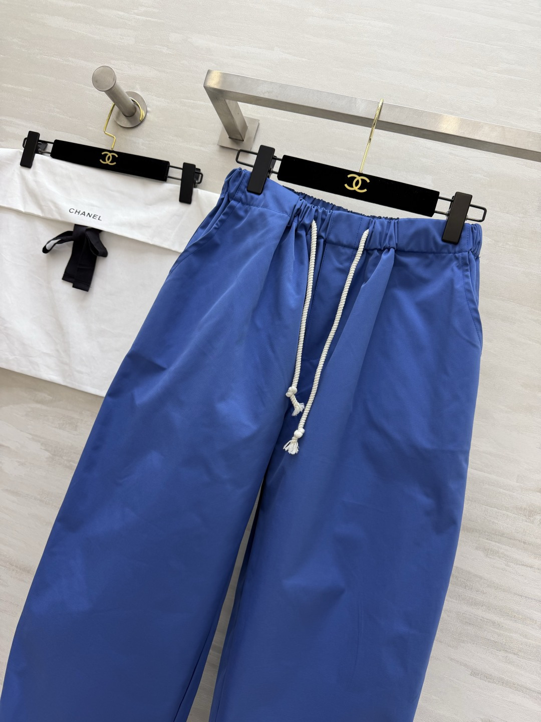 #Chane♡²⁶春夏新款 中古系列抽绳弹力阔腿裤 高品质定制 现货首发size：36/38/40（36