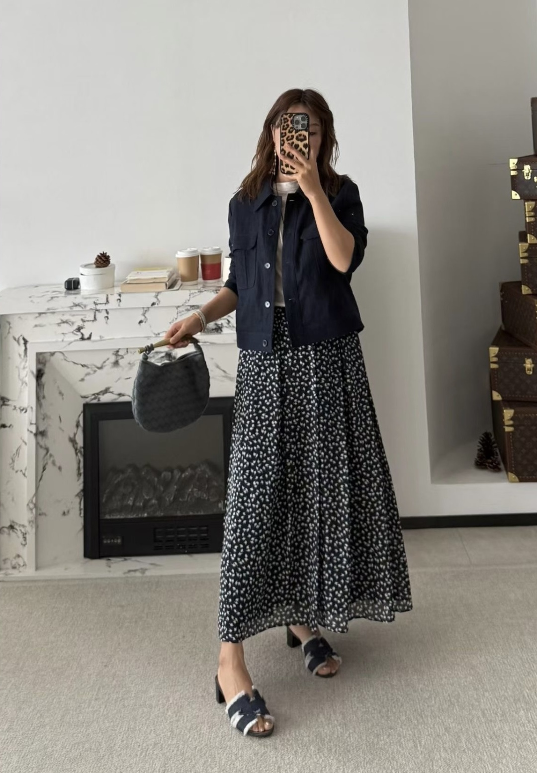 #Ralph Lauren²⁶ss紫标系列 藏青底真丝碎花半裙 碎花真丝把浪漫刻进骨子里 温柔又灵动 自