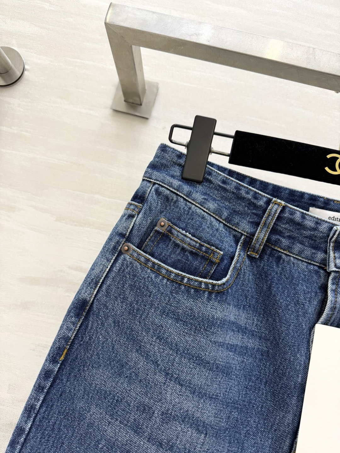 edition 直筒九分牛仔裤 复古水洗蓝 耐看又显白高腰直筒版型 修饰腿型不挑人 九分长度 露出脚踝更