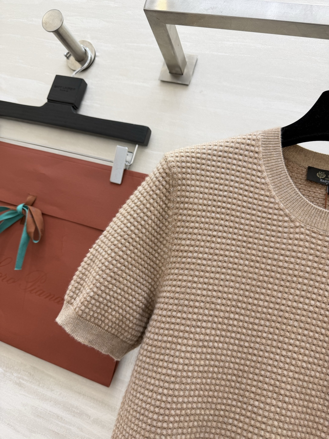 #Loro piana♡²⁶ssS 胶囊系列 圆领短袖提花 针织纯色羊绒短袖上衣 高品质定制 现货首发s