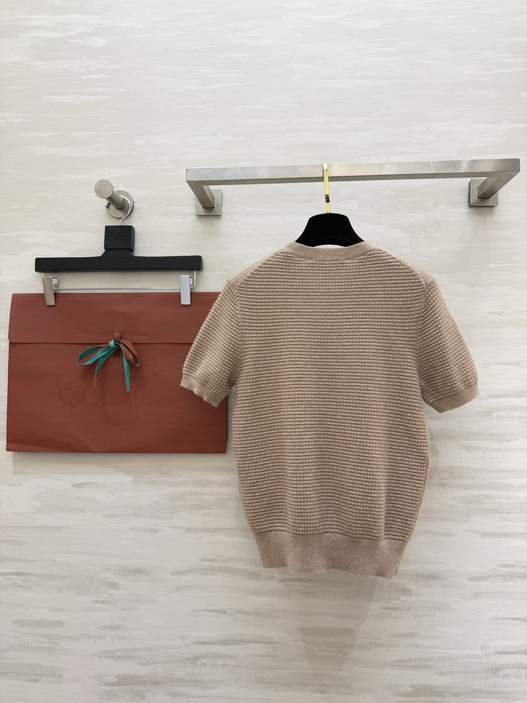 #Loro piana♡²⁶ssS 胶囊系列 圆领短袖提花 针织纯色羊绒短袖上衣 高品质定制 现货首发s