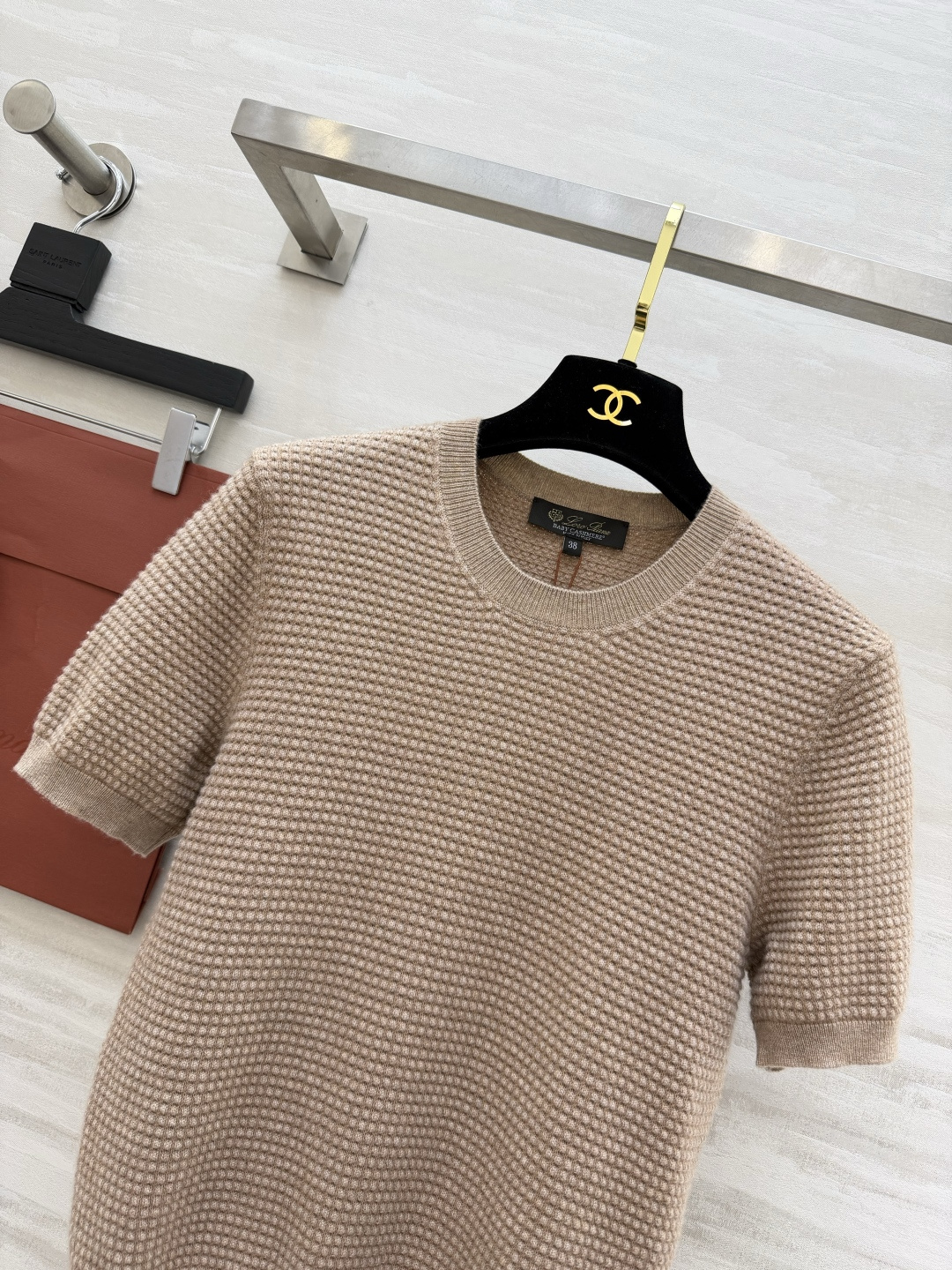 #Loro piana♡²⁶ssS 胶囊系列 圆领短袖提花 针织纯色羊绒短袖上衣 高品质定制 现货首发s