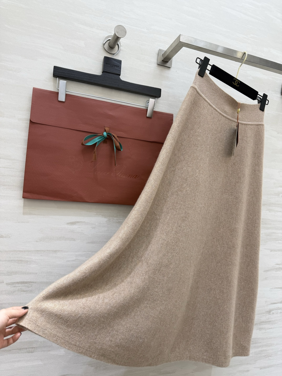 #Loro piana♡²⁶ssS 胶囊系列 提花针织纯色羊绒半裙 高品质定制 现货首发size：S/M