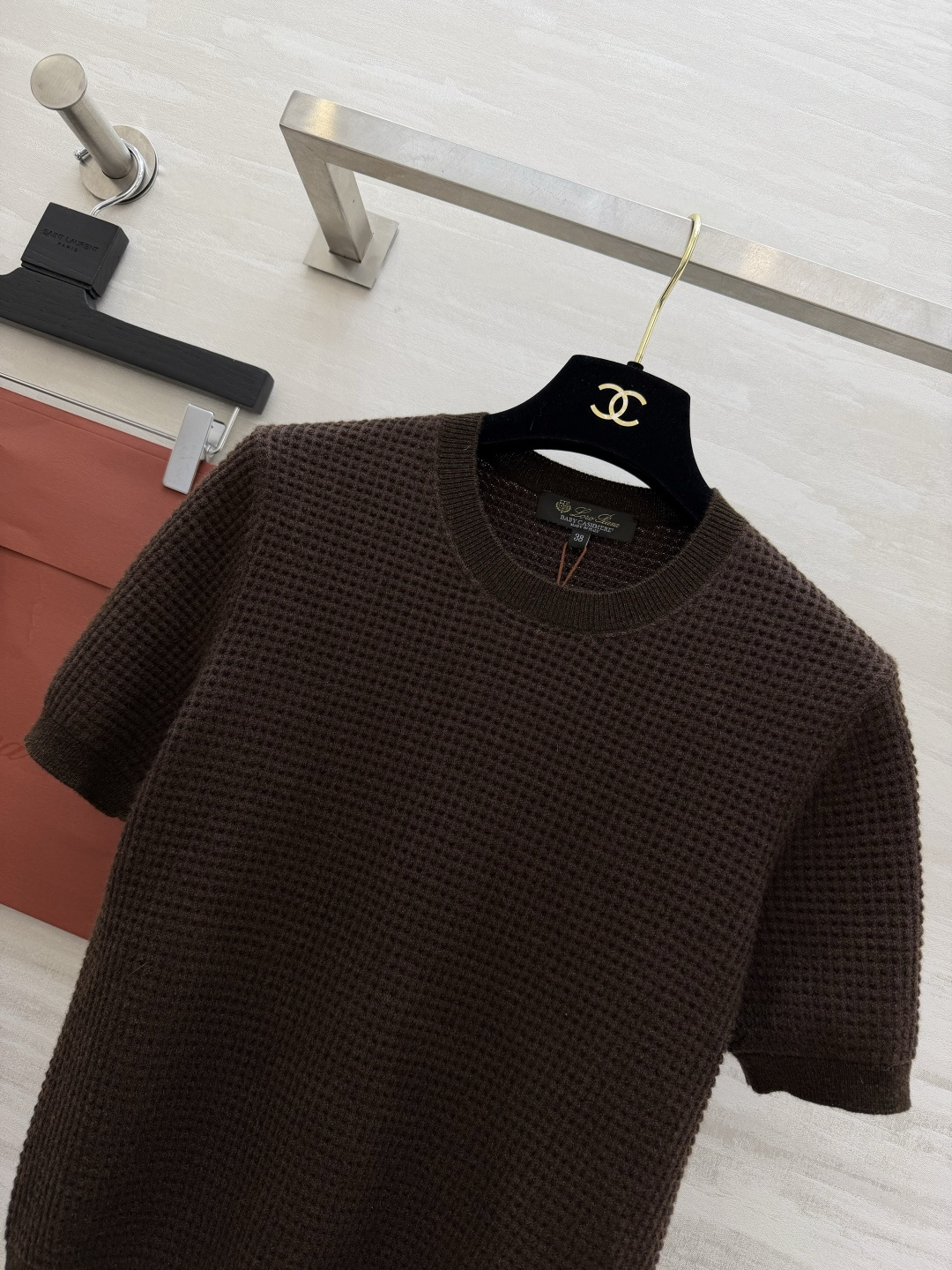 #Loro piana♡²⁶ssS 胶囊系列 圆领短袖提花 针织纯色羊绒短袖上衣 高品质定制 现货首发s