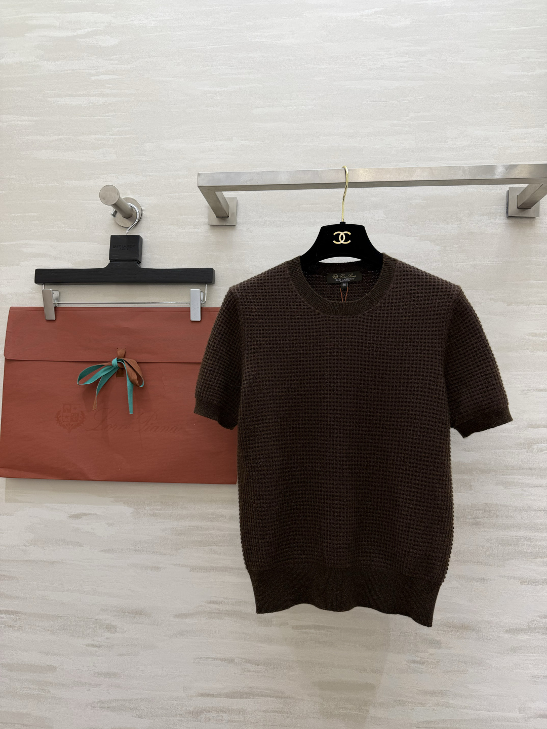 #Loro piana♡²⁶ssS 胶囊系列 圆领短袖提花 针织纯色羊绒短袖上衣 高品质定制 现货首发s