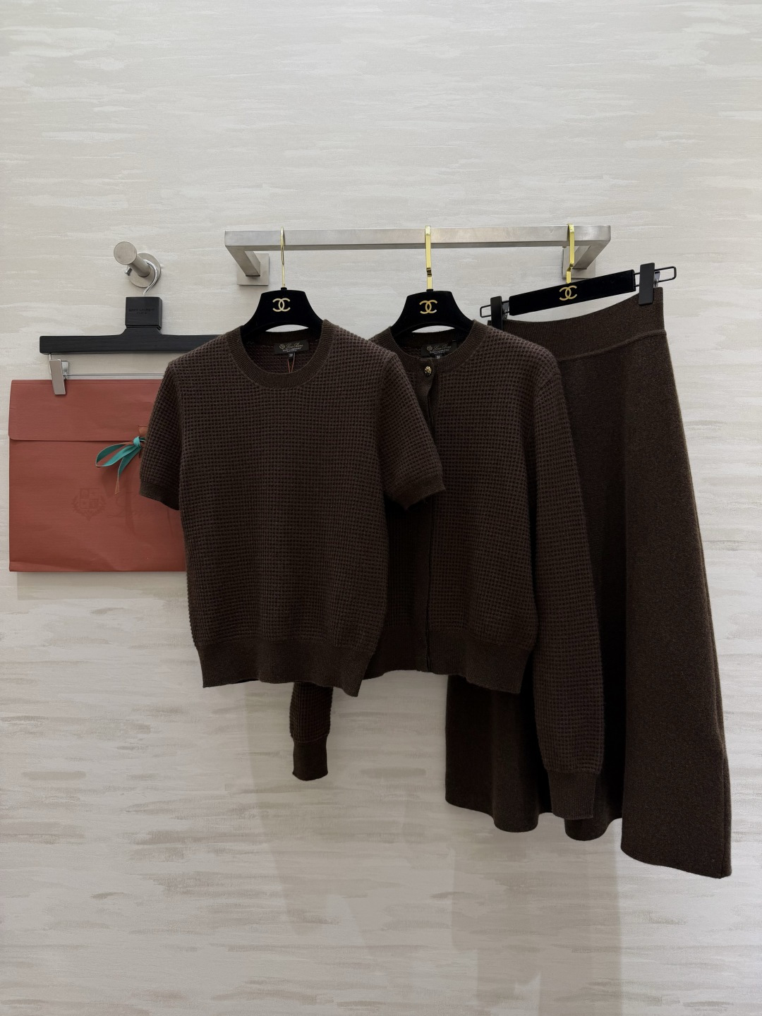 #Loro piana♡²⁶ssS 胶囊系列 提花针织纯色羊绒半裙 高品质定制 现货首发size：S/M