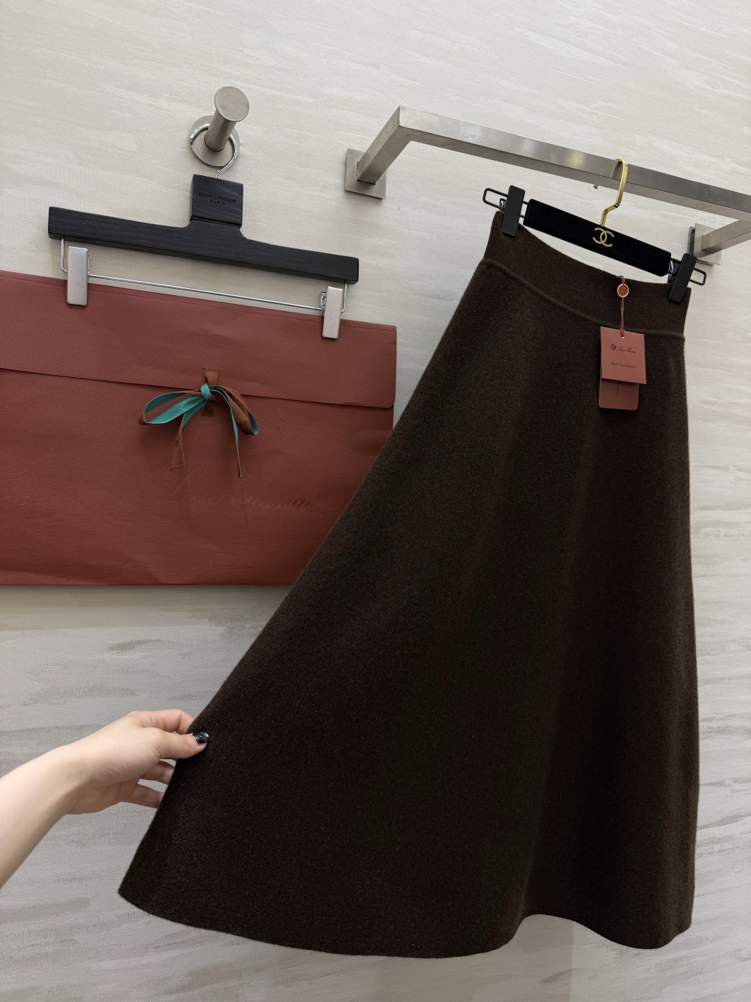 #Loro piana♡²⁶ssS 胶囊系列 提花针织纯色羊绒半裙 高品质定制 现货首发size：S/M