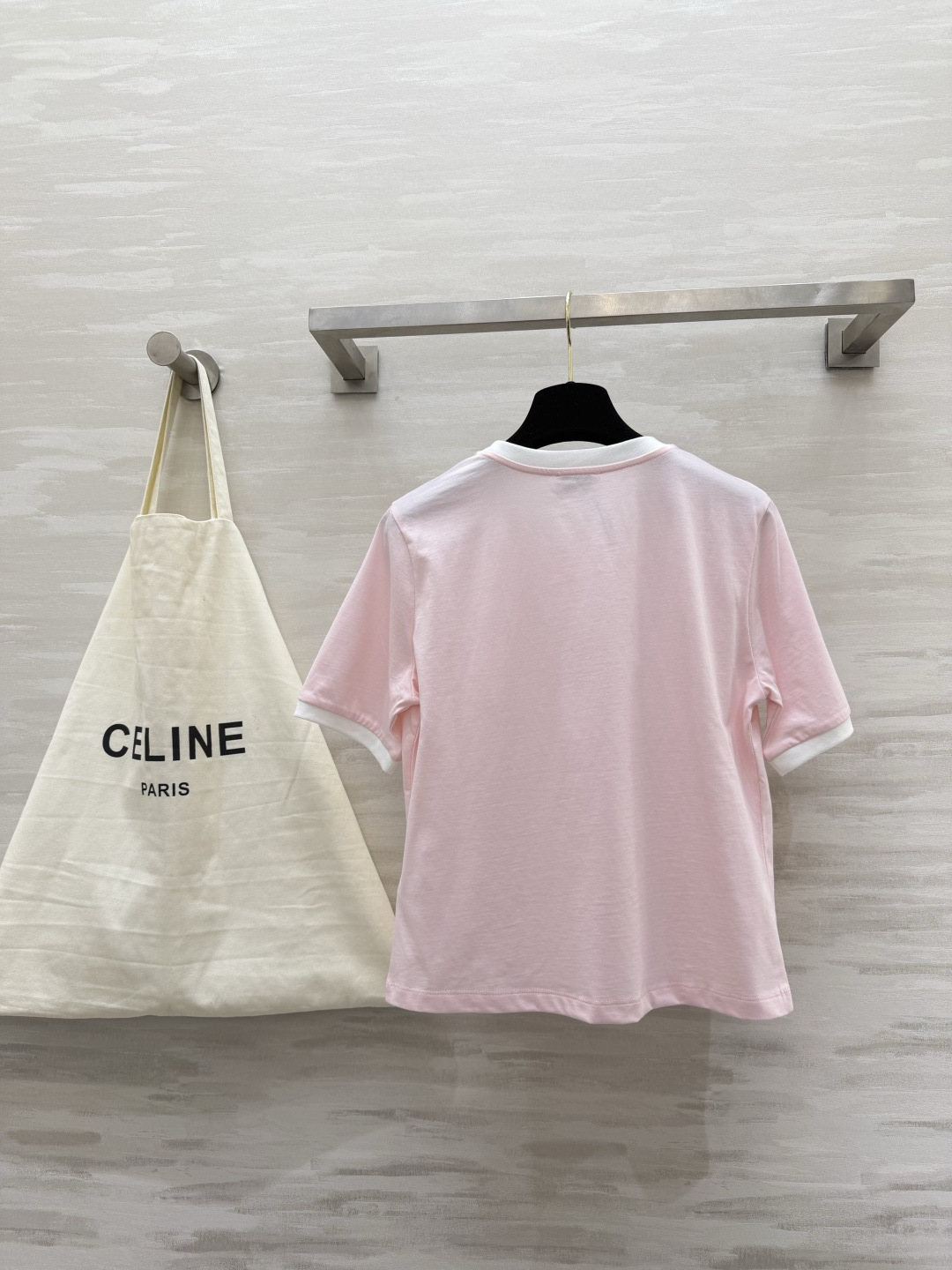 #Celin♡²⁶春夏限定撞色T恤｜把春天穿在身上樱花粉温柔治愈 baby蓝清爽减龄 双色可选适配不同风