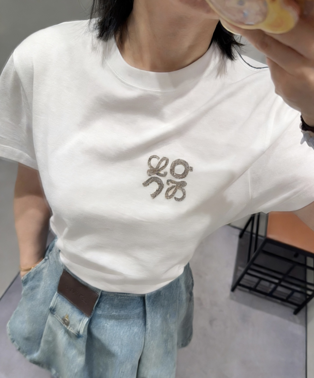 #Loew♡²⁶刺绣🪡短袖T恤 高品质定制 现货首发size：S/M/L（s码肩宽：37，胸围：88，衣