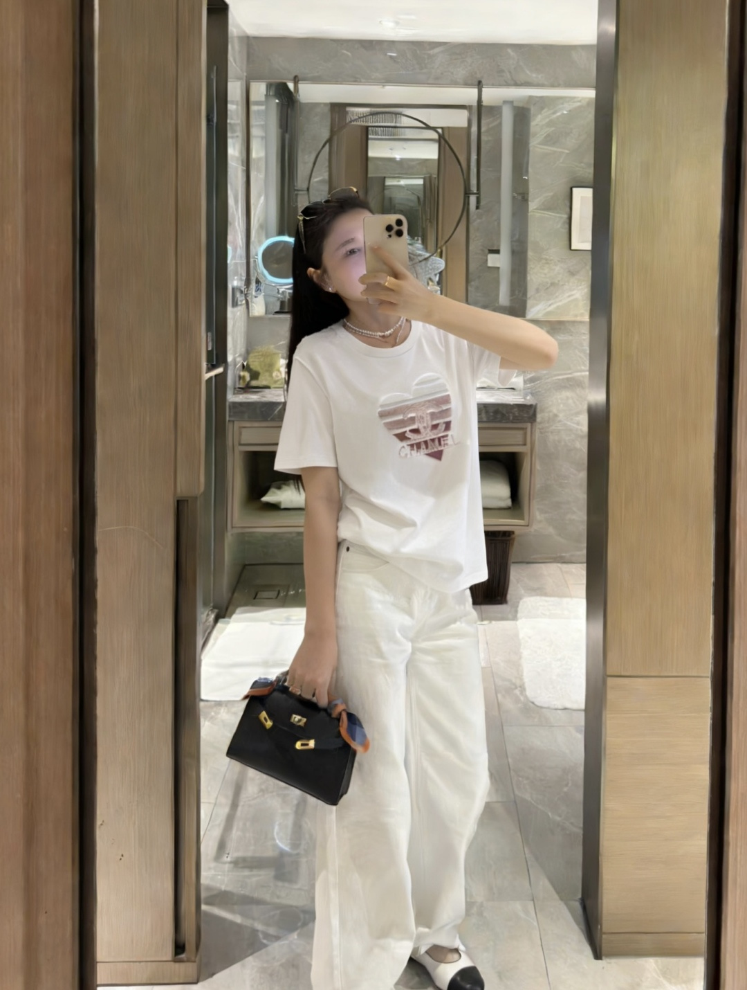 #Chane♡²⁶春夏限定T恤 重工艺字母logo柔绒立体绣爱心印花 甜酷感直接拉满 软fufu的高支棉