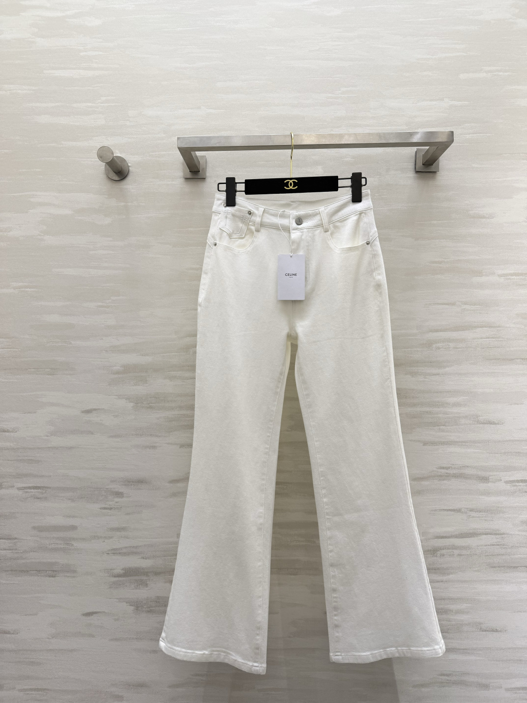 #Celin♡²⁶春夏新款 微喇裤型牛仔裤 高品质定制 现货首发size：S/M/L/XL（M码腰围：6