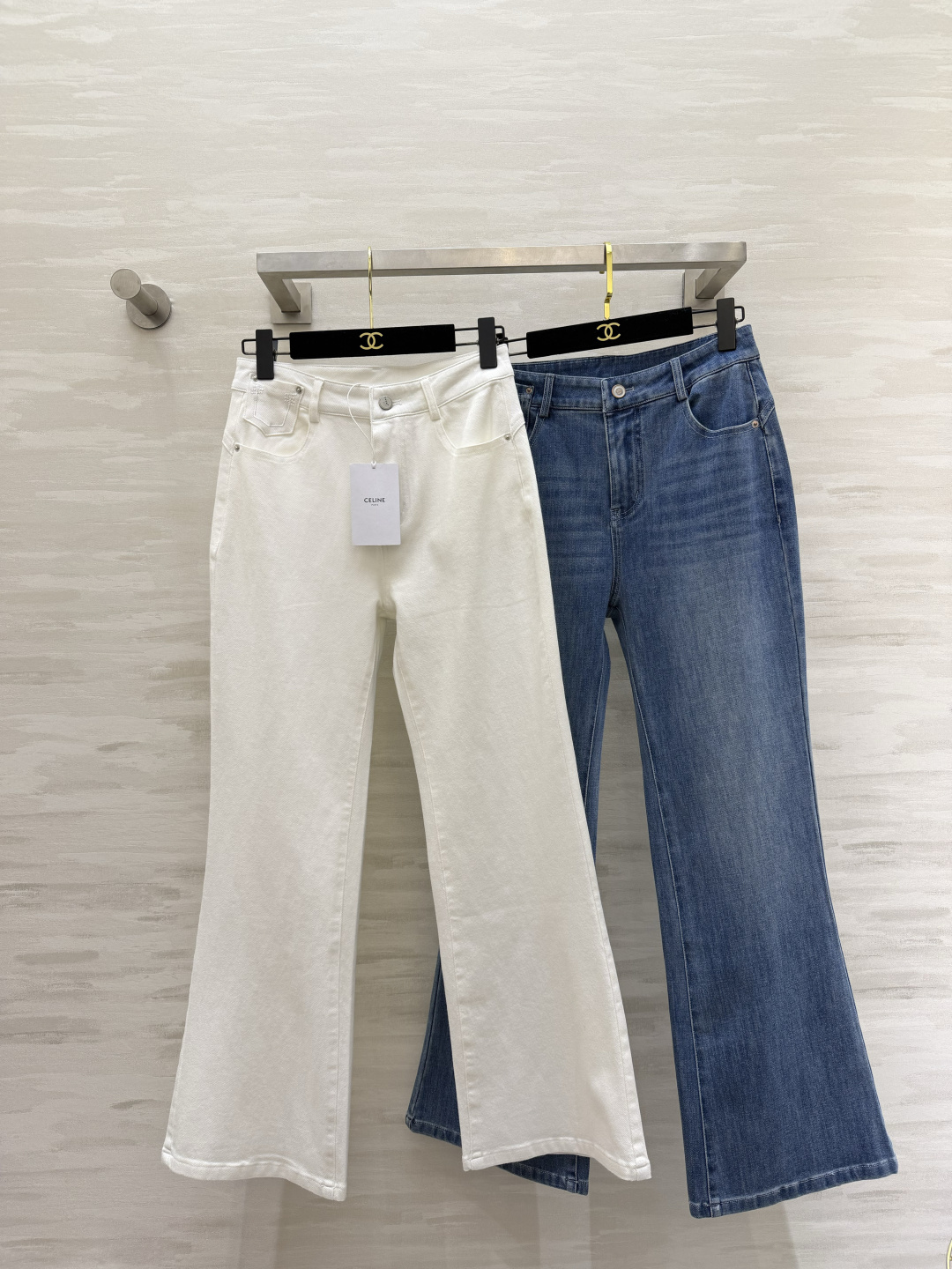 #Celin♡²⁶春夏新款 微喇裤型牛仔裤 高品质定制 现货首发size：S/M/L/XL（M码腰围：6