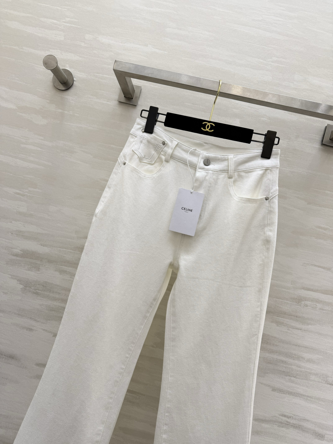 #Celin♡²⁶春夏新款 微喇裤型牛仔裤 高品质定制 现货首发size：S/M/L/XL（M码腰围：6