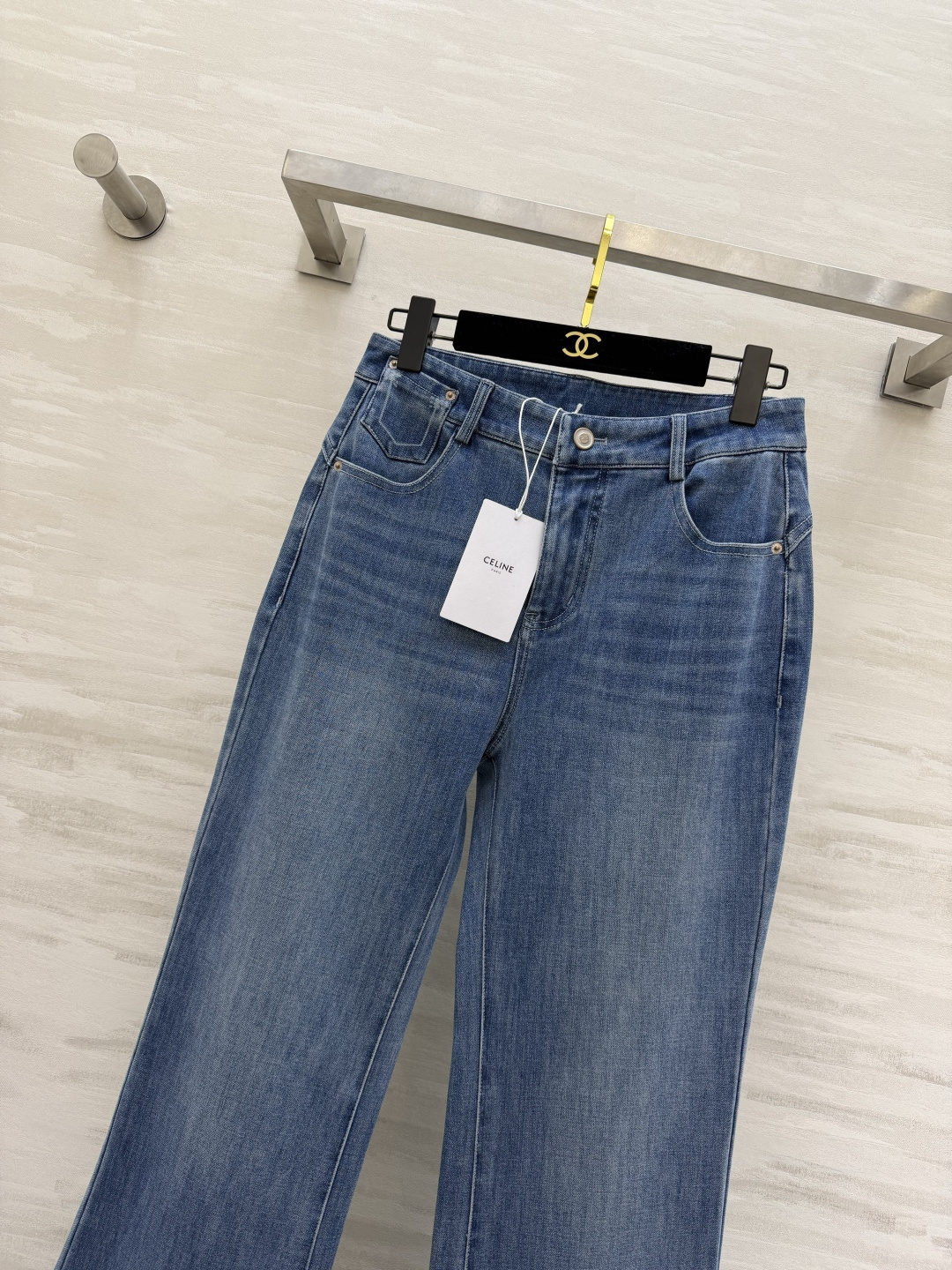 #Celin♡²⁶春夏新款 微喇裤型牛仔裤 高品质定制 现货首发size：S/M/L/XL（M码腰围：6