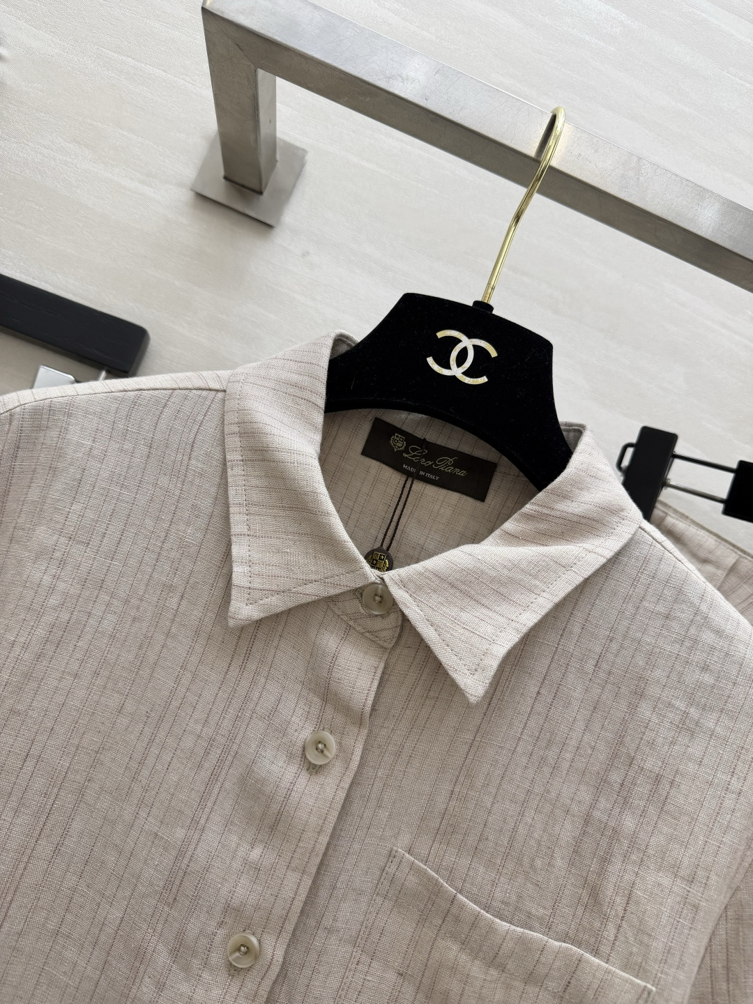 #Loro Pian♡²⁶气质天花板亚麻条纹两件套🤍原生麻感色调 温柔又显白！透气亚麻材质舒适亲肤不闷热