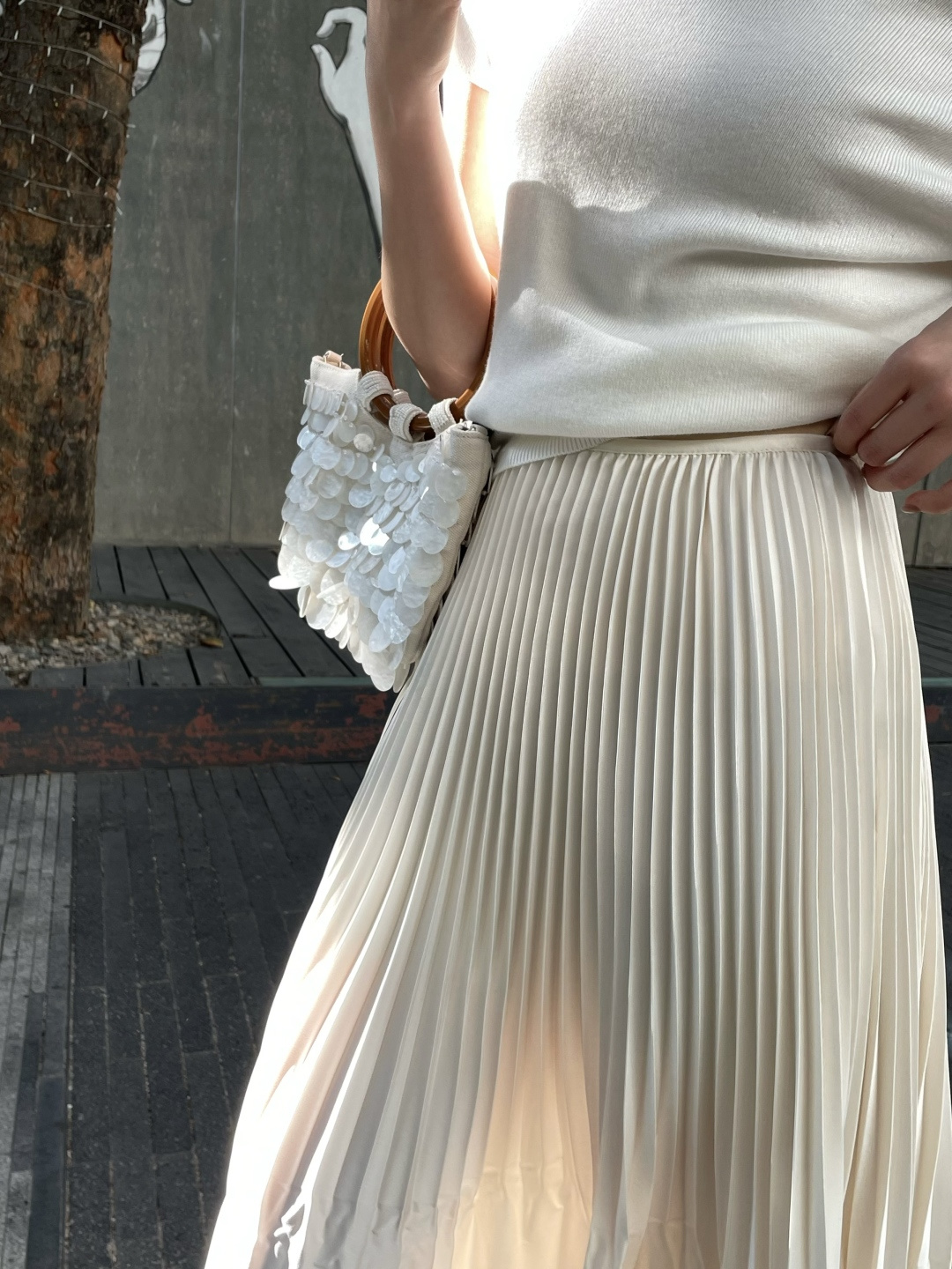 Saint Lauren♡²⁶春夏新款 ysl百褶半裙 定制醋酸混纺面料垂坠感与光泽度满分 裙摆层次丰富