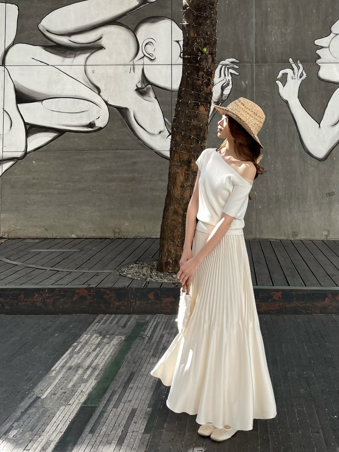 Saint Lauren♡²⁶春夏新款 ysl百褶半裙 定制醋酸混纺面料垂坠感与光泽度满分 裙摆层次丰富