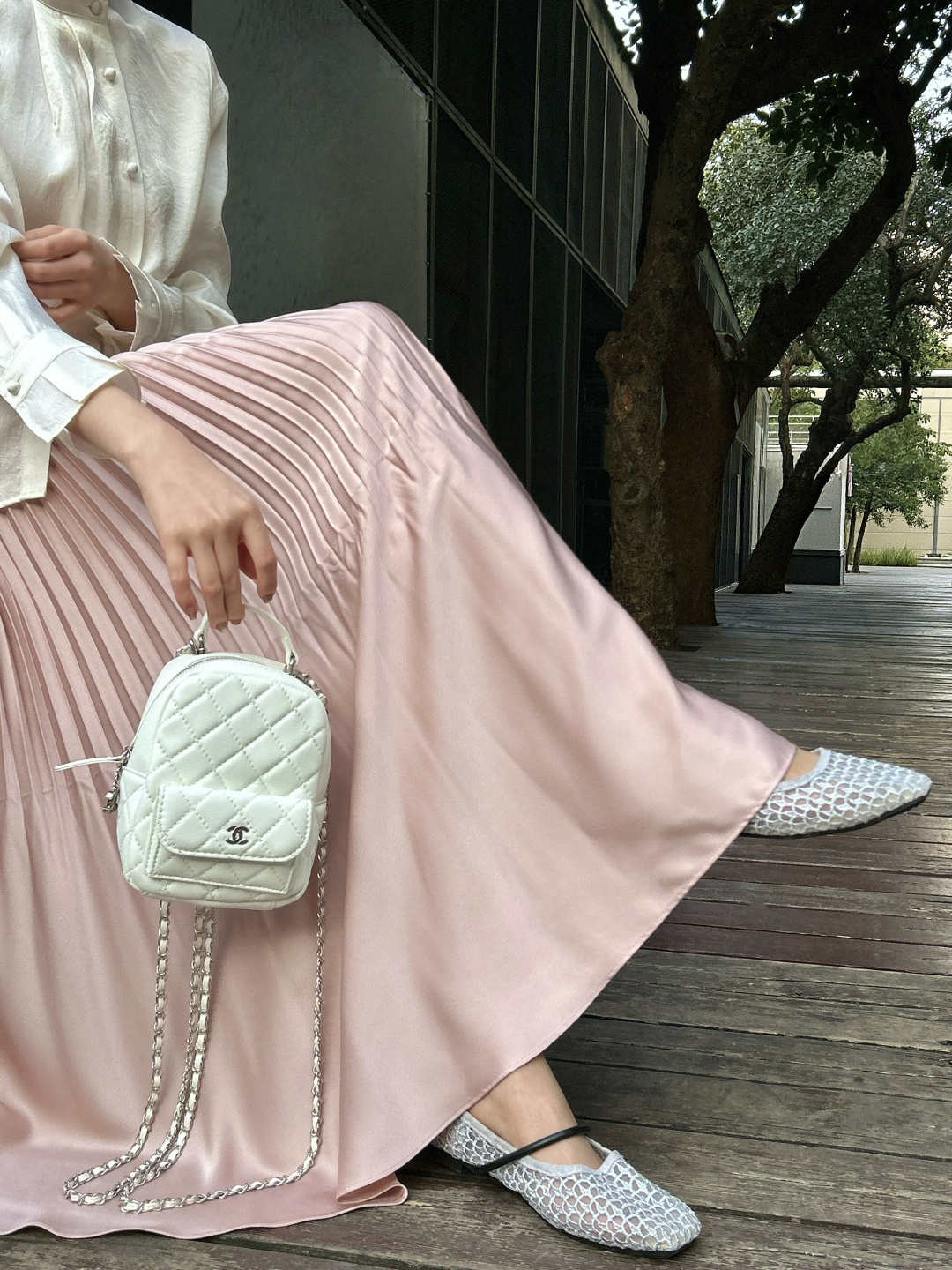 Saint Lauren♡²⁶春夏新款 ysl百褶半裙 定制醋酸混纺面料垂坠感与光泽度满分 裙摆层次丰富