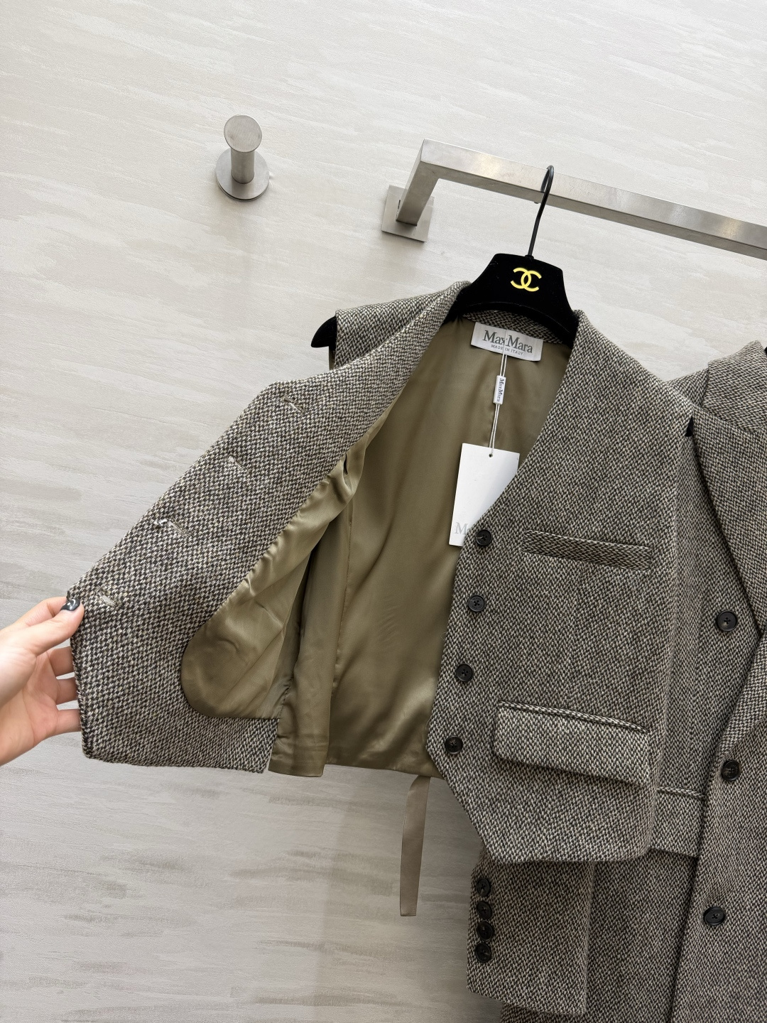 #Maxmar♡²⁶新款 羊毛混纺两件套大衣 马甲➕西装式翻领大衣 摩登时髦 飒爽帅气！高品质定制 现货