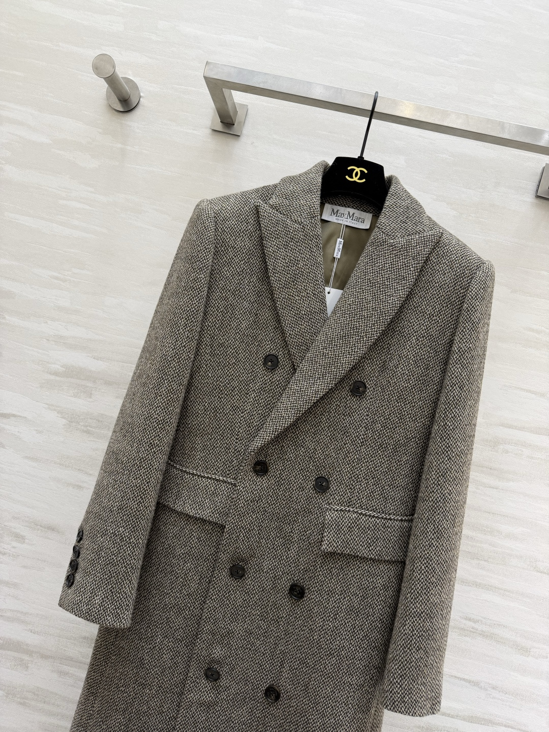 #Maxmar♡²⁶新款 羊毛混纺两件套大衣 马甲➕西装式翻领大衣 摩登时髦 飒爽帅气！高品质定制 现货