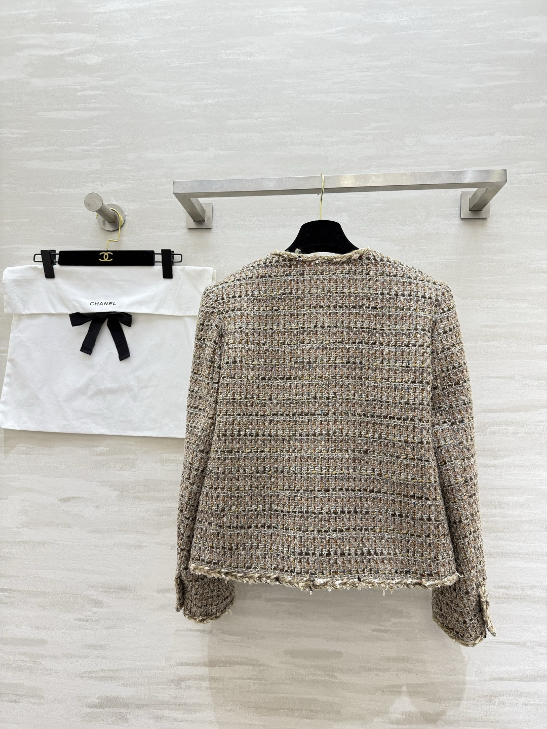 #Chane♡²⁶新款 鎏金系列 编织花呢外套 高品质定制 现货首发size：S/M/L（s码肩宽：38