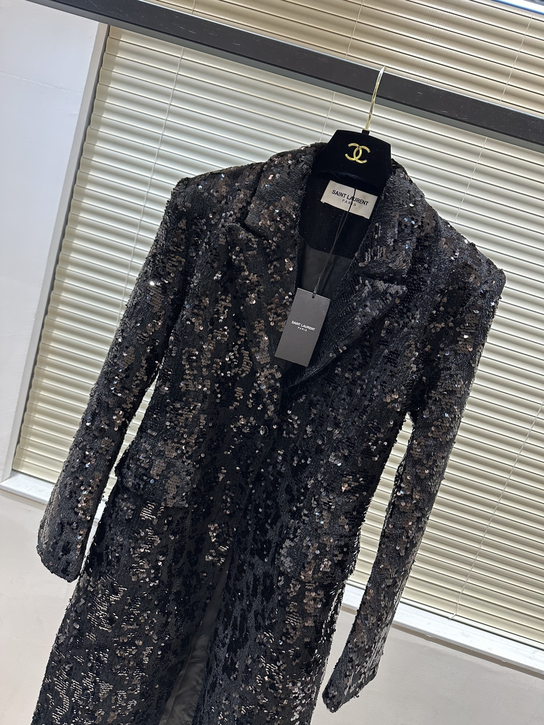 #ysl 重工亮片西装式大衣 高品质定制 现货首发size：S/M/L/XL（）