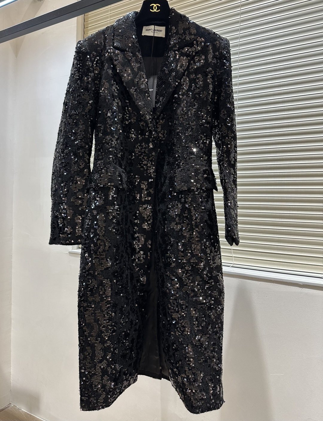 #ysl 重工亮片西装式大衣 高品质定制 现货首发size：S/M/L/XL（）