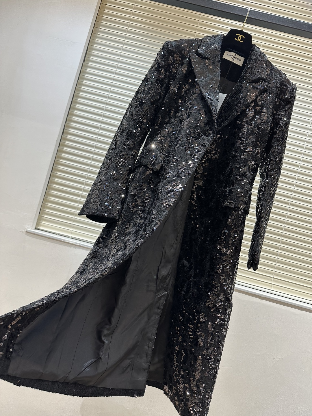 #ysl 重工亮片西装式大衣 高品质定制 现货首发size：S/M/L/XL（）