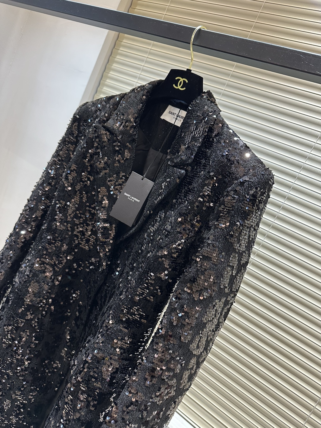 #ysl 重工亮片西装式大衣 高品质定制 现货首发size：S/M/L/XL（）